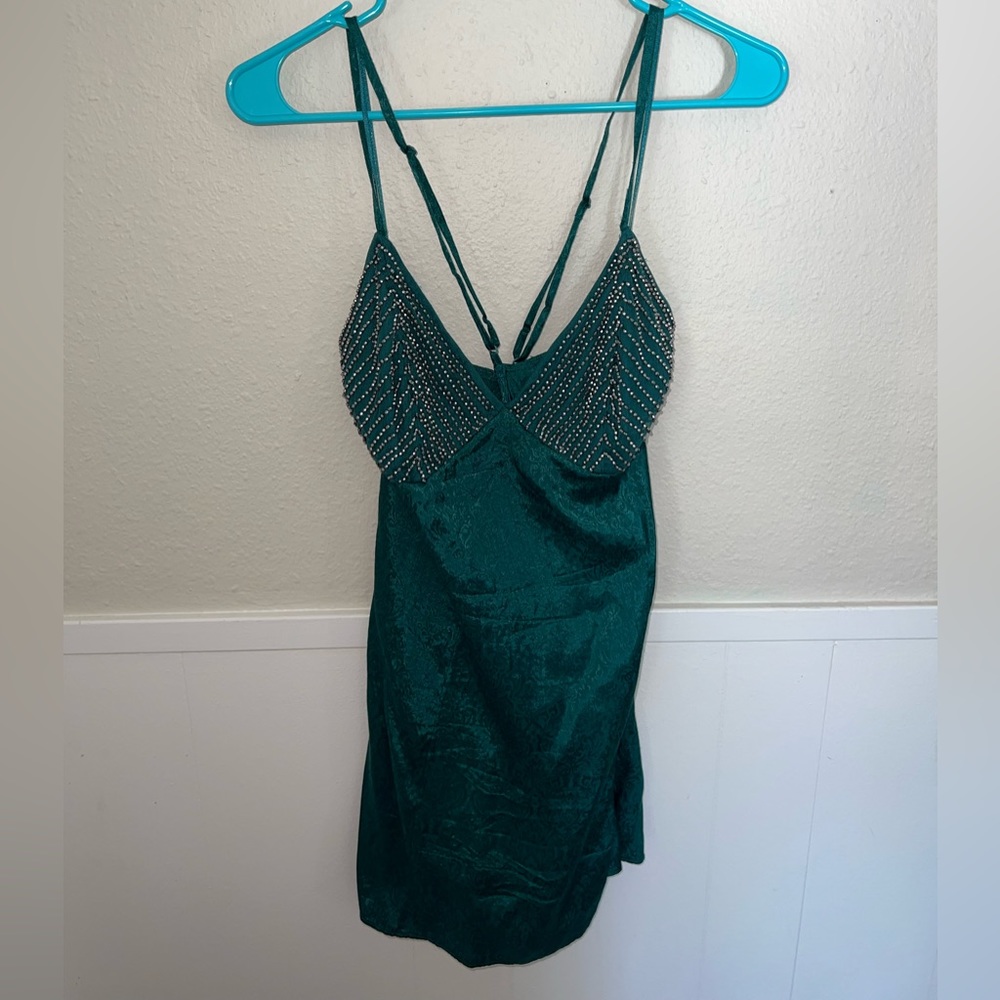 Free people bead embellished mini dress